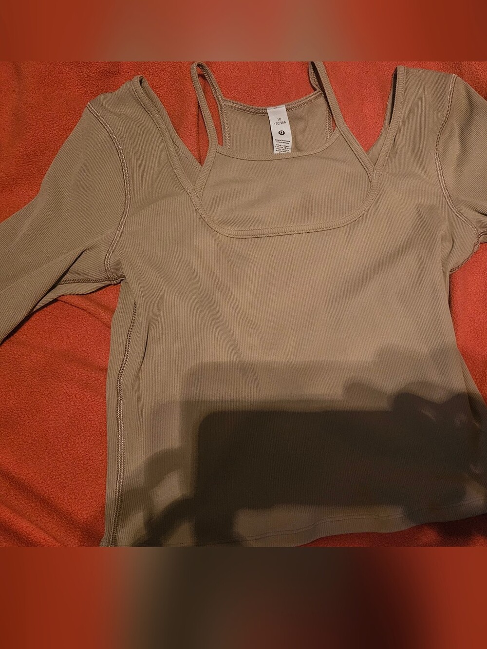 Women's Cold-Shoulder Ribbed Tank Top in Taupe